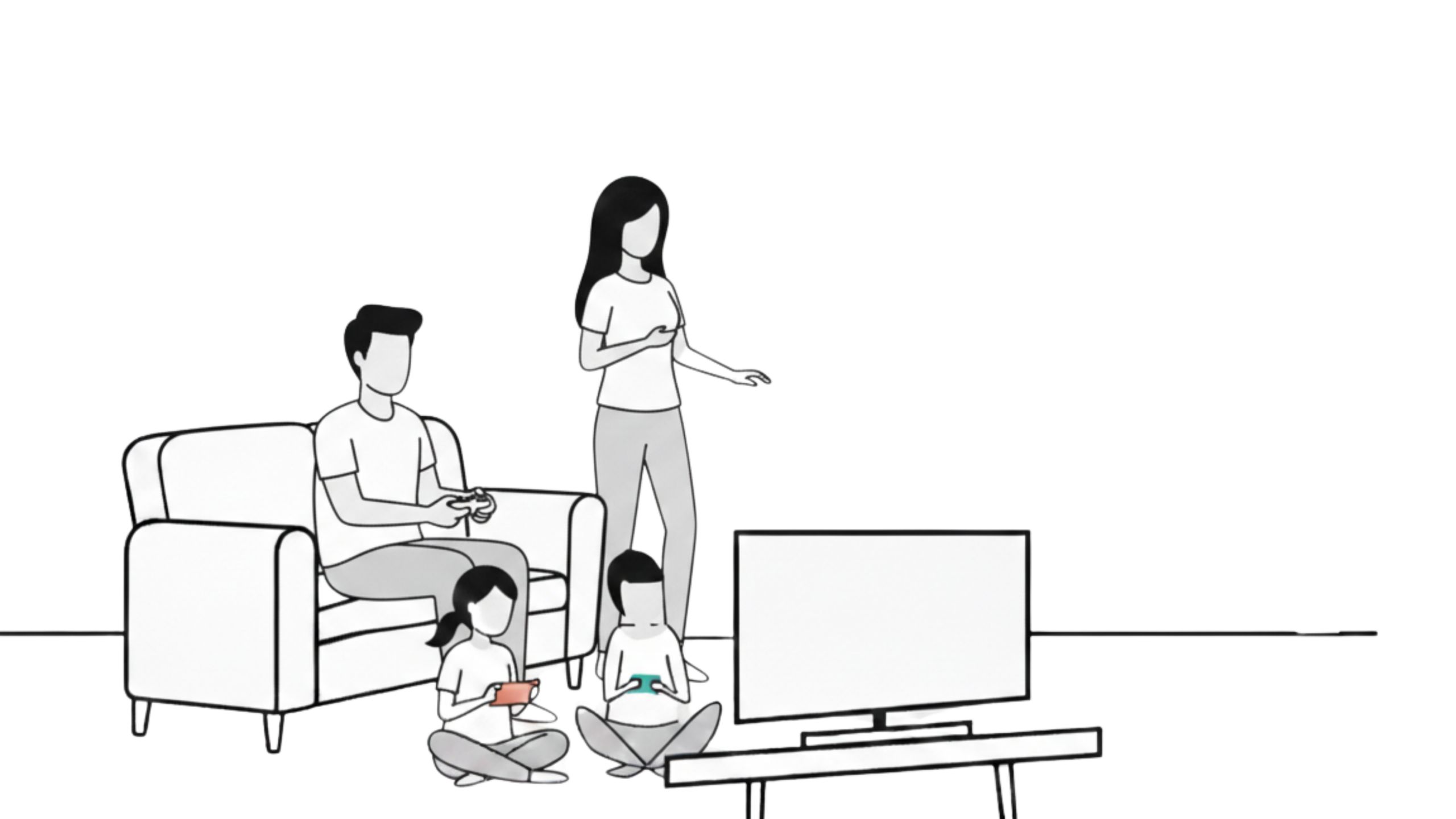 Families with children and connected households